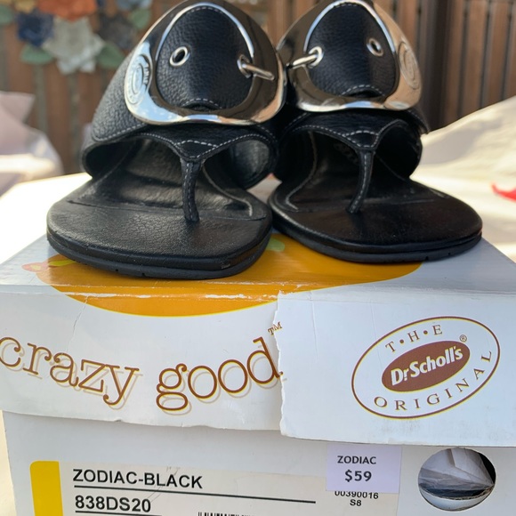 Black sandals size 7 1/2 - Picture 3 of 7